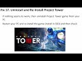 how to fix project tower crashing crashes at startup error on pc