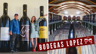 Probando VINOS EN MENDOZA, Argentina 🍷 | Visita Guiada y Cata de Vinos en BODEGAS LÓPEZ en Maipú 🇦🇷