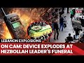 Lebanon Explosions: Moment Of Walkie Talkie Explosion On Cam| Blast At Hezbollah Leader's Funeral