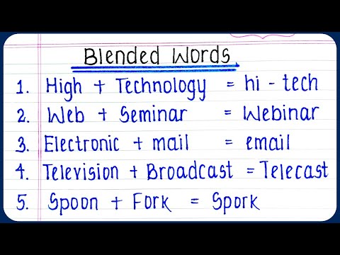 What is a blend word example?