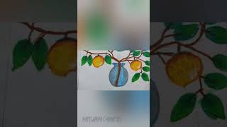 FRUIT TREE IN A GLASS JAR DRAWING | EASY DRAWINGS | KIDS DRAWING I DRAWING TRANSITION