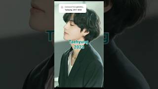 Taehyung's face and hair different. 2017-2024. Idol edit from BTS ARMY. (Reply video) #bts #shorts .