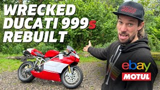 WRECKED \u0026 WRITTEN OFF DUCATI 999s REBUILT PART 1