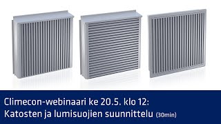 Climecon-webinaari: Katosten ja lumisuojien suunnittelu