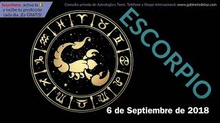 Horóscopo Diario - Escorpio - 6 de Septiembre de 2018