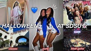 HALLOWEEN @ SDSU VLOG (classes, bball game, & party)