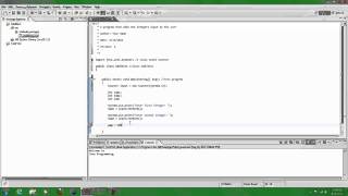 Programming in Java - Lesson 3: Creating an Application using the Scanner method