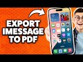 How to Export iMessages from iPhone to PDF 2026 (Step-By-Step Tutorial)