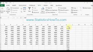 How to select a sample using Data Analysis in Excel 2013