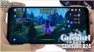 Samsung Galaxy A24 Genshin Impact Gaming test Update | Helio G99, 90Hz Display