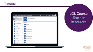 eDynamic Learning Teacher Tutorial: Introduction to Teacher Resources