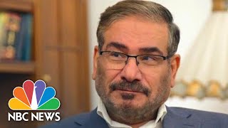 علی شمکانی خطاب به NBC News: هزینه جنگ «بزرگتر از فایده» است | NBC News