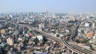 Stock Footage of Mayor Mohammed Hanif Flyover Dhaka Bangladesh Aerial View