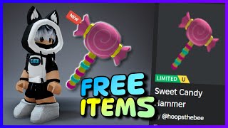 New FREE LIMITED UGC items 🔥😍😱, How to get FREE UGC LIMITED ITEMS Sweet Candy Hammer on ROBLOX