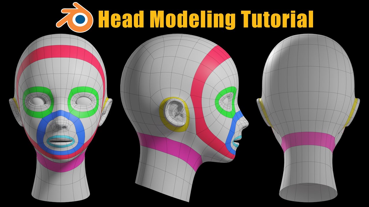 Blender Head Modeling Tutorial For Beginners - Method 1 - YouTube