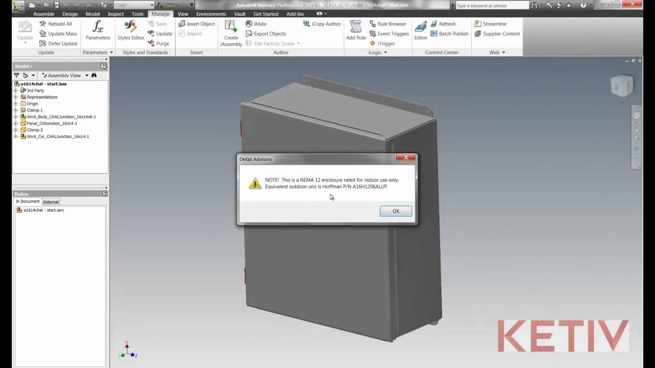 How To Use ILogic To Create A Warning In Autodesk Inventor - YouTube