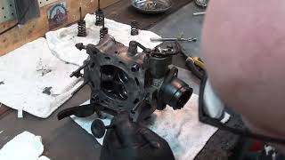 Suzuki Vinson 500 ATV rebuild part 2 valve job, seals and lapping