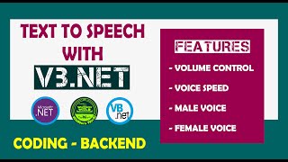 Text to Speech | VB.NET --4-- Coding | Backend