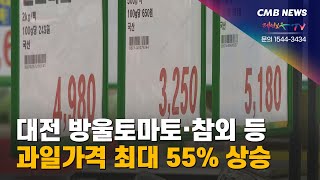 [대전뉴스] 대전 방울토마토·참외 등 과일가격 최대 55% 상승