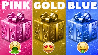 Choose Your Gift...! 💗💙💛 Pink, Blue or Gold Edition | How Lucky Are You? 😱 Quiz Game