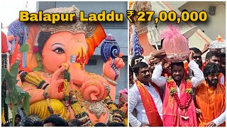 Balapur Ganesh Laddu Auction 2023 | 27,00,000rs Balapur Laddu 2023 | #balapurganesh