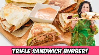 Trifle Sandwich Burger for Iftar or Sehri Idea Ramadan 2024 Recipe in Urdu Hindi