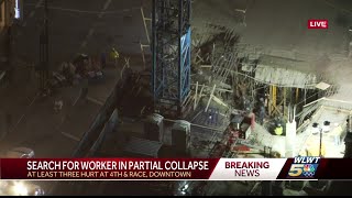 Search continues for missing construction worker after partial building collapse