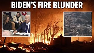 Joe Biden in another awkward blunder as he gives LA wildfires update with Kamala Harris