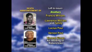 Fidelia Paul George ~ Long Obituary
