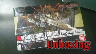 HGUC MS-05L Zaku 1 Sniper Type Yonem Kirks Custom UNBOXING