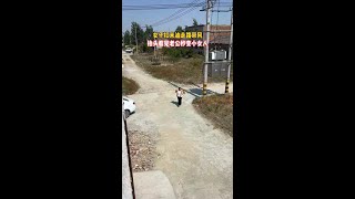 女子扛米油走路带风，抬头看见老公秒变小女人