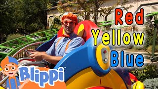 Blippi Visits a Theme Park | @Blippi | Rollercoasters | Learning Video