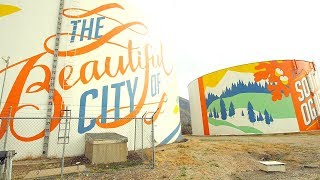 Massive Water Tank Murals in South Ogden - Uniquely Utah