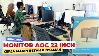 Unboxing MONITOR LED AOC 22B2HN