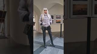 4К, Granate styling, walking in public, Brno, Czechia, miniskirt, crotch high boots