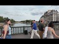 paris olympics france 🇫🇷 paris walk 2024 pont des arts u0026 louvre paris olympic games 4k hdr