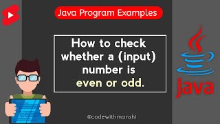 ♨️ Java Program to check whether input number is even or odd | Java Tutorial #java #coding #shorts