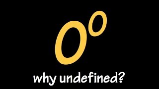 Why is 0^0 undefined?