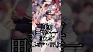 歴代本塁打数ランキング　投稿間開きました #プロ野球 #ホームラン