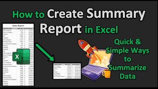How to Create a Summary Report in Excel - Quick & Simple Ways to Summarize Data (MS Excel Tutorial)