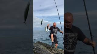 Mackerel fishing at Holyhead Ranges. July 2023