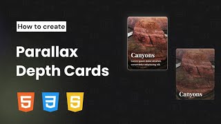 How to create Parallax Depth Cards with HTML CSS & JavaScript #parallax #cards