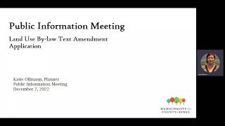 Public Information Meeting - Land-Use Bylaw Text Amendment, Grand-Pré