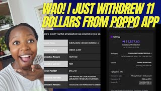 This  paying POPPO LIVE app just paid me 11 dollars  (15k) without any investment | How to withdraw