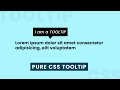 How to Create Tooltip Using Html and CSS | Popup Text on Hover Effect in CSS