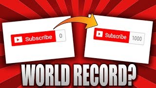 Is 1000 Subscribers in 4 Days a World Record??