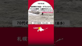 「小股で歩くのがコツ」ツルツル路面 転倒事故での搬送人数すでに\