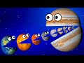 HUNGRY PLANETS COMPILATION | Funny Planet comparison Game | 8 Planets sizes