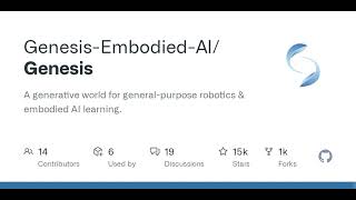 GitHub - Genesis-Embodied-AI/Genesis: A generative world for general-purpose robotics \u0026 embodied ...