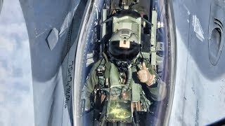 F-16 Pilot Communications During Aerial Refueling